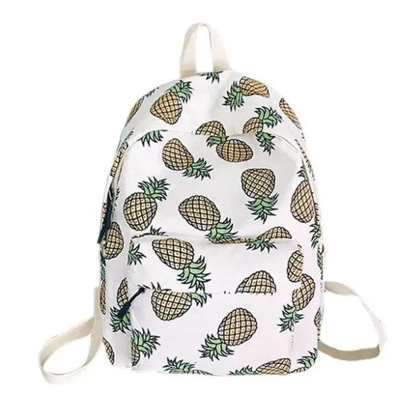 Tropical Pineapple Print Backpack for Kawaii Gear - backpack