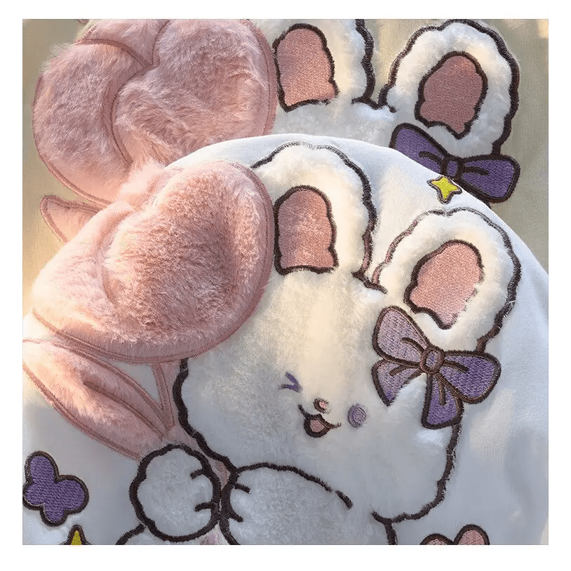 Tulip Bunny Fluffy Tee for Adorable Spring Style - Cosparty