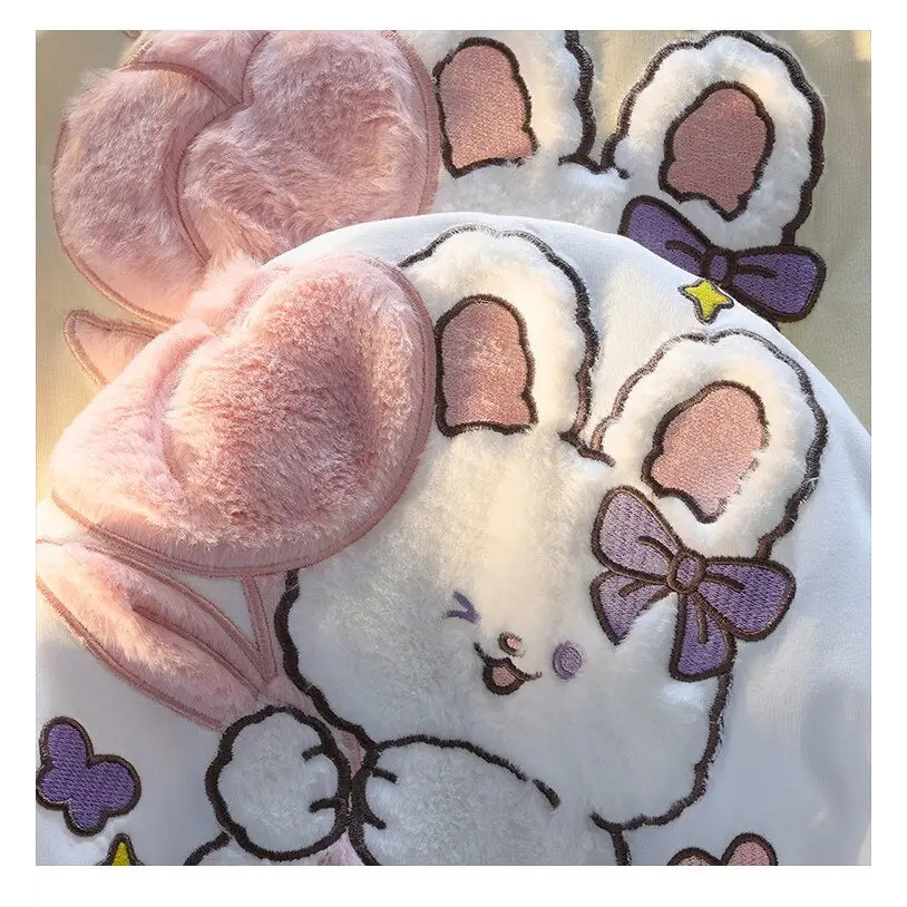 Tulip Bunny Fluffy Tee for Adorable Spring Style - shirt