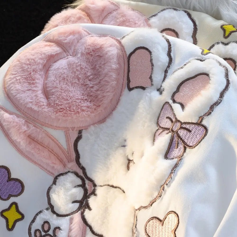 Tulip Bunny Fluffy Tee for Adorable Spring Style - Cosparty