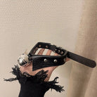 Tuxedo Bell Collar in Vegan Leather for a Playful Look - Cosparty