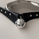 Tuxedo Bell Collar in Vegan Leather for a Playful Look - choker