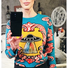 UFO Spaceship Inspired Knitted Crewneck Sweatshirt - Sweater