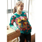 UFO Spaceship Inspired Knitted Crewneck Sweatshirt - Sweater