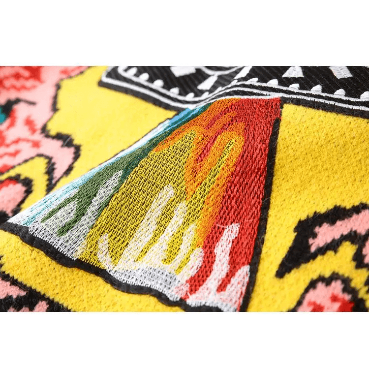 UFO Spaceship Inspired Knitted Crewneck Sweatshirt - Cosparty