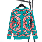 UFO Spaceship Inspired Knitted Crewneck Sweatshirt - Cosparty