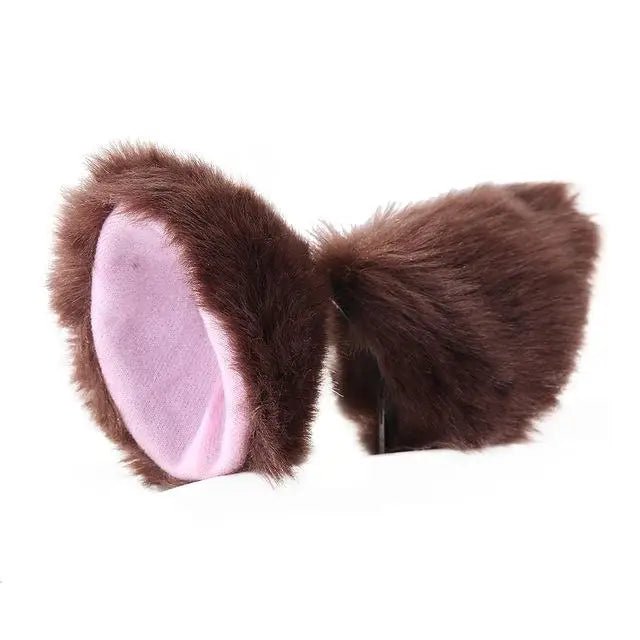 Ultra Plush Kawaii Neko or Fox Ears for Petplay Fun - Cosparty