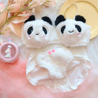 Ultra Plush Panda Teddy Lingerie Set for Cozy Nighttime Wear - Cosparty