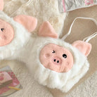 Ultra Plush Piggy Lingerie Set for Comfortable Nighttime Wear - Cosparty