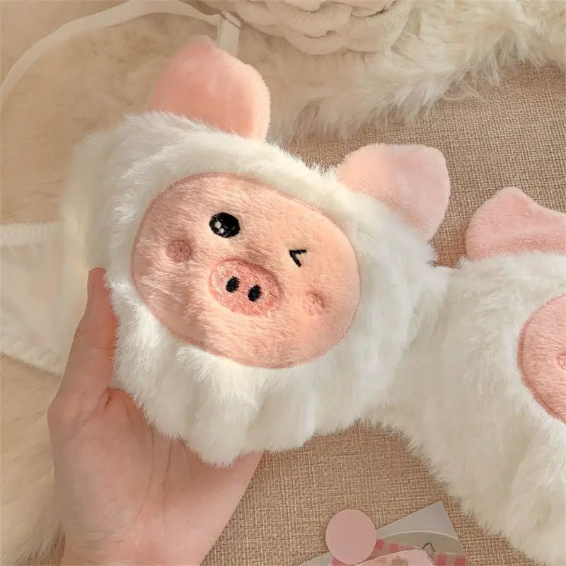 Ultra Plush Piggy Lingerie Set for Comfortable Nighttime Wear - Cosparty