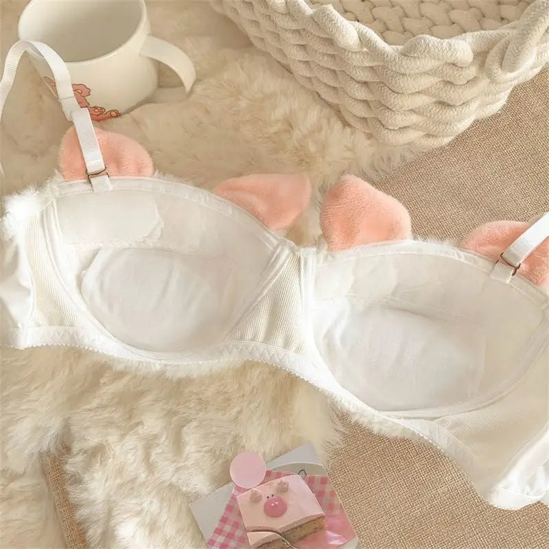 Ultra Plush Piggy Lingerie Set for Comfortable Nighttime Wear - lingerie