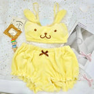 Ultra Plush Pompompurin Inspired Lingerie Set with Cute Tops Length - underwear