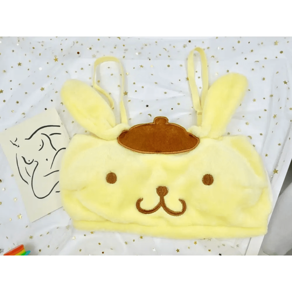 Ultra Plush Pompompurin Inspired Lingerie Set with Cute Tops Length - Cosparty