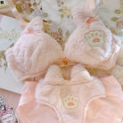 Ultra Plush Teddy Bear Lingerie Set for Bust - Under Bust Comfort - Cosparty