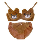Ultra Plush Teddy Bear Lingerie Set for Bust - Under Bust Comfort - Cosparty