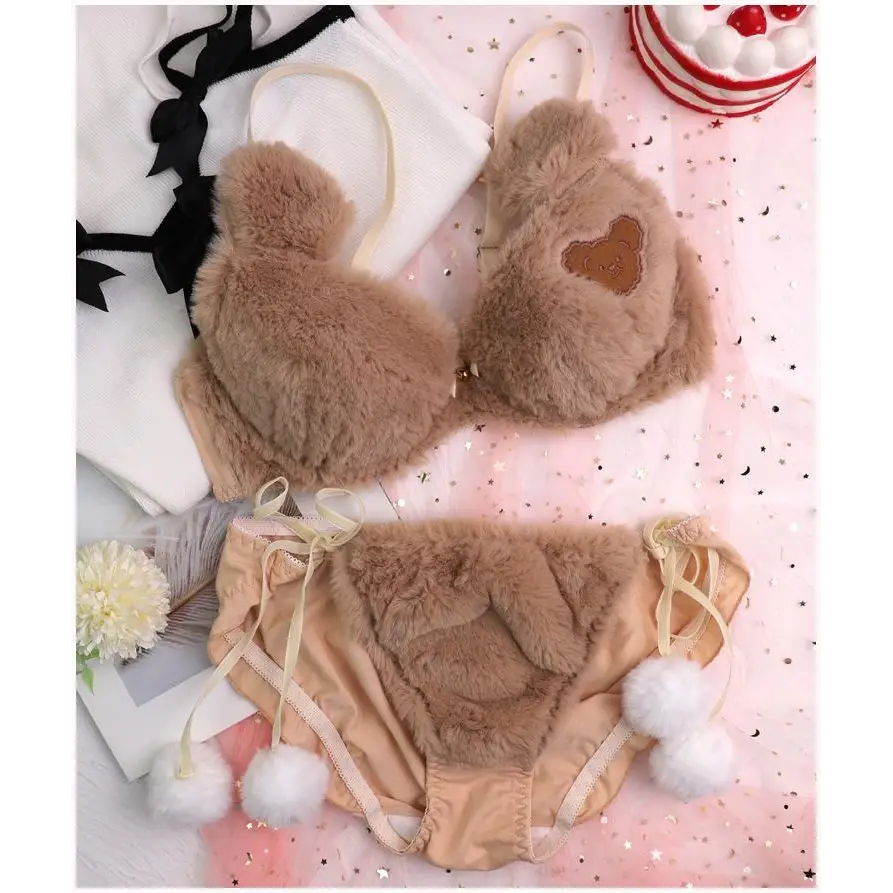 Ultra Plush Teddy Bear Lingerie Set for Cozy Nights - lingerie set