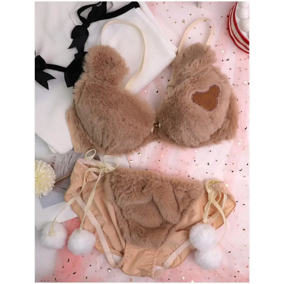 Ultra Plush Teddy Bear Lingerie Set for Cozy Nights - lingerie set