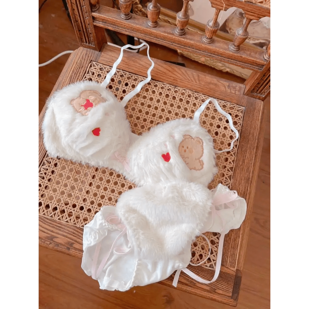 Ultra Plush Teddy Bear Lingerie Set for Cuties - Cosparty