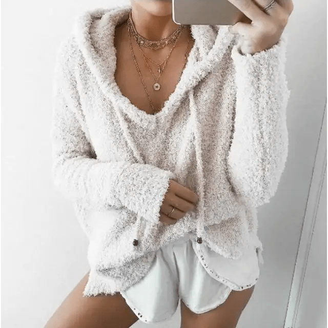 Ultra - Soft Furry Hoodie for Cozy Comfort - Cosparty