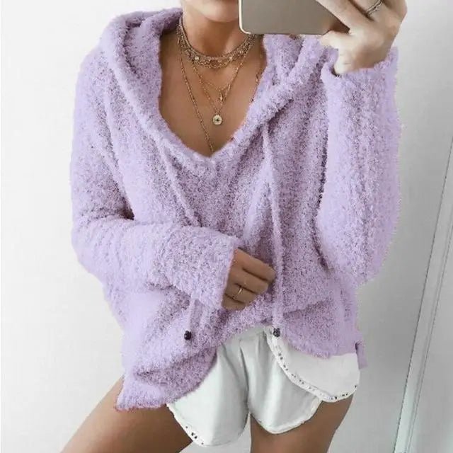 Ultra - Soft Furry Hoodie for Cozy Comfort - Cosparty