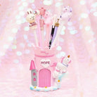 Unicorn Castle Pen Holder in Light Blue or Pink - Cosparty