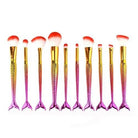 Unicorn Inspired Mermaid Fin Makeup Brushes - Cosparty