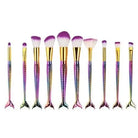 Unicorn Inspired Mermaid Fin Makeup Brushes - Cosparty