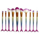 Unicorn Inspired Mermaid Fin Makeup Brushes - beauty