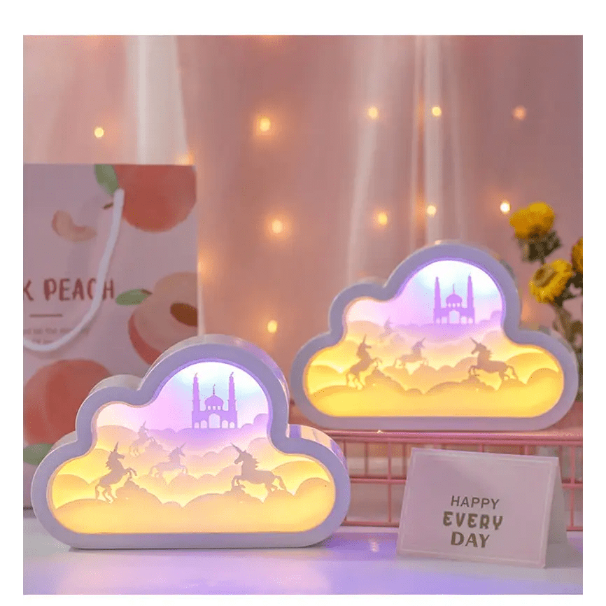 Unicorn Kingdom Night Light for Kawaii Bedroom Decor - Cosparty