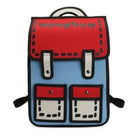 Unique Retro Cartoon Design Backpack in Bold Colors - Cosparty