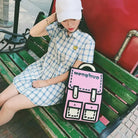 Unique Retro Cartoon Design Backpack in Bold Colors - Cosparty