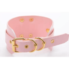 Vegan Leather Heart Locket Choker Necklace in Gold or Silver - Cosparty