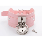 Vegan Leather Heart Locket Choker Necklace in Gold or Silver - Cosparty