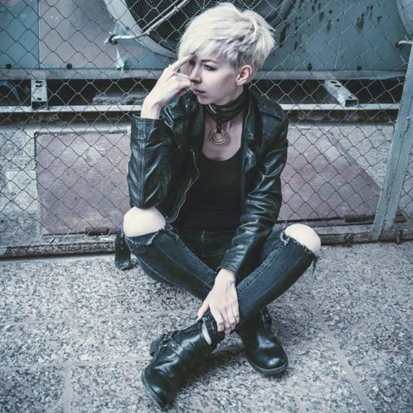 Vegan Leather High Elongated Collar with Built - in O - Ring Hook - Cosparty