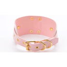 Vegan Leather O - Ring Choker Necklace with Adjustable Buckles - Cosparty