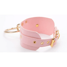 Vegan Leather O - Ring Choker Necklace with Adjustable Buckles - Cosparty