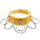 Vegan Leather O - Ring Choker Necklace with Silver Hardware - Cosparty