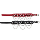 Vegan Leather O - Ring Choker Necklace with Silver Hardware - Cosparty