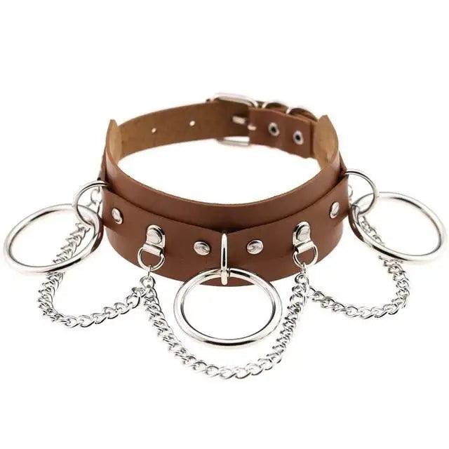 O-Ring Collar - Brown - Choker