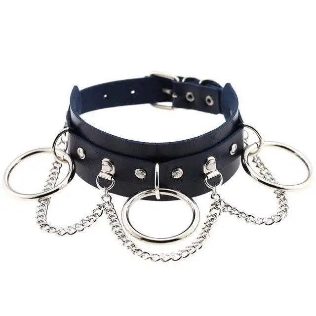 O-Ring Collar - Dark Blue - Choker