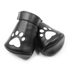 Vegan Leather Puppy Paw Mittens in Red or White - Cosparty