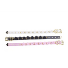 Vegan Leather Spiky Floral Choker Necklace in Silver or Gold - Cosparty