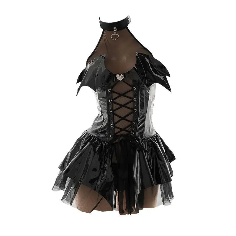 Vegan Leather Succubus Maid Cosplay Costume - Cosparty