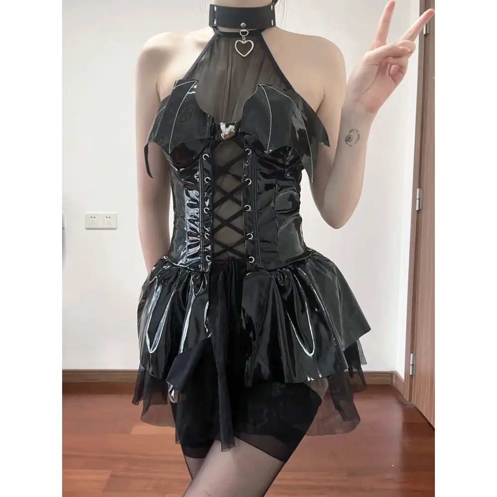 Vegan Leather Succubus Maid Cosplay Costume - Costumes