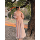 Velvet Baby Pink Tank Top with Lace and Rosebud Details - Cosparty