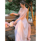 Velvet Baby Pink Tank Top with Lace and Rosebud Details - Cosparty