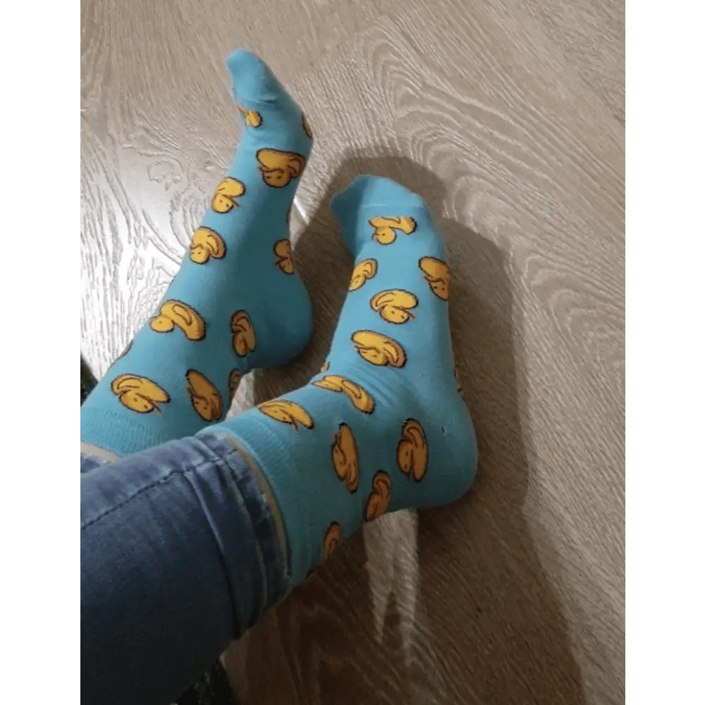 Vibrant Baby Blue Socks for Adventure - Seekers - Cosparty