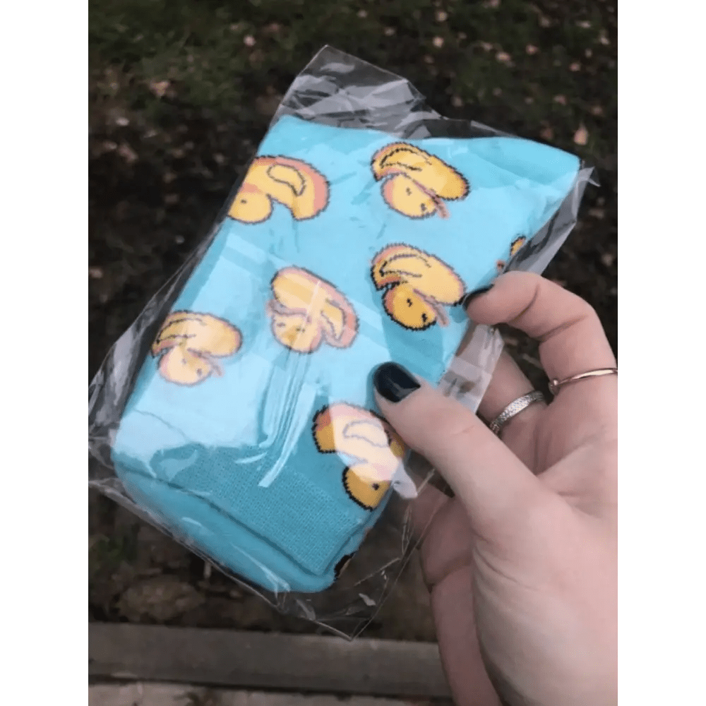 Vibrant Baby Blue Socks for Adventure - Seekers - Cosparty