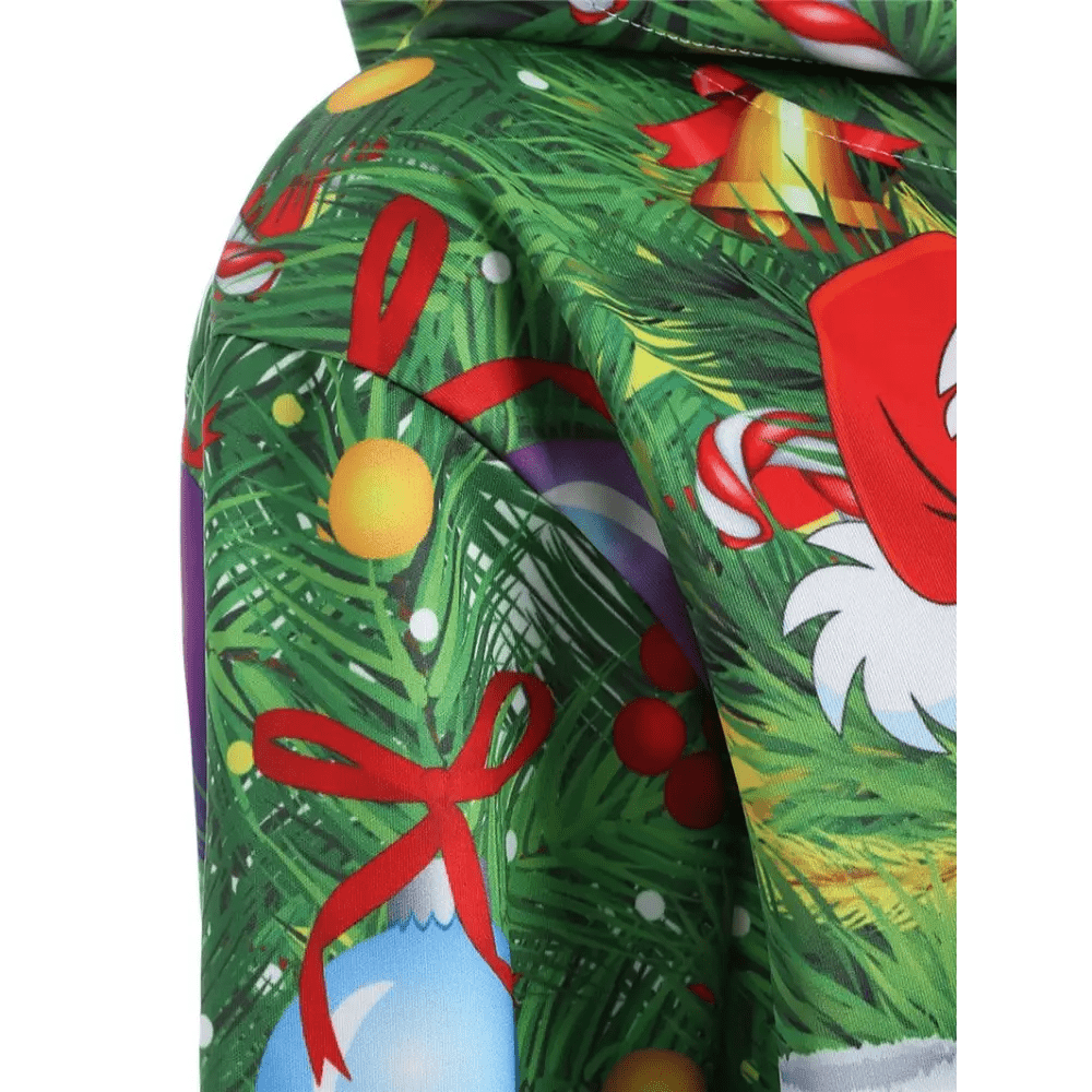 Vibrant Christmas Santa Claus Hooded Sweater for Holiday Comfort - Cosparty