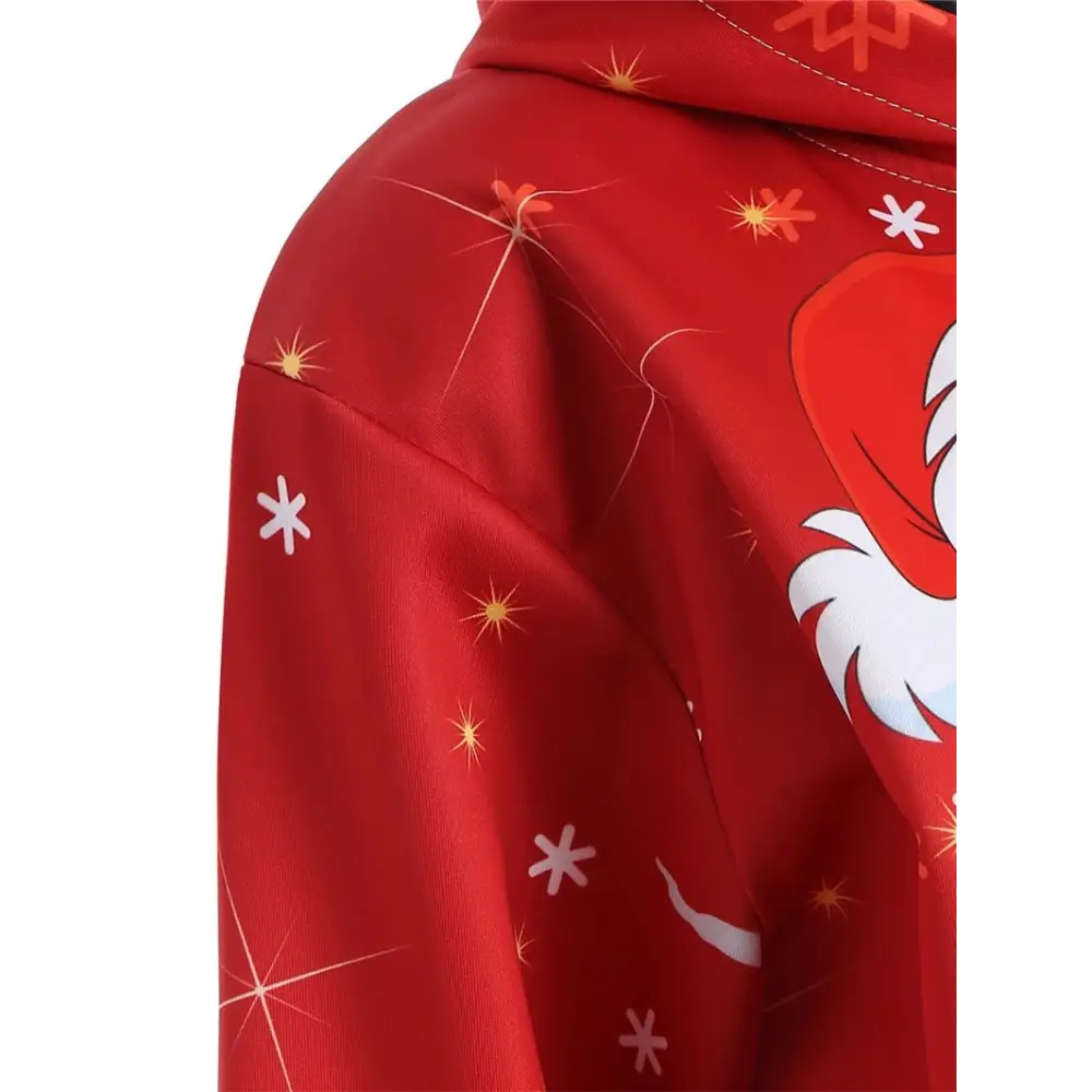 Vibrant Christmas Santa Claus Hooded Sweater for Holiday Comfort - hoodie